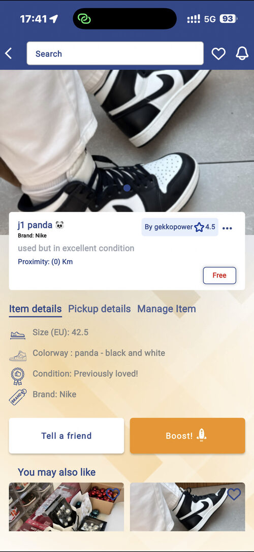 Fliipit app — Real listing